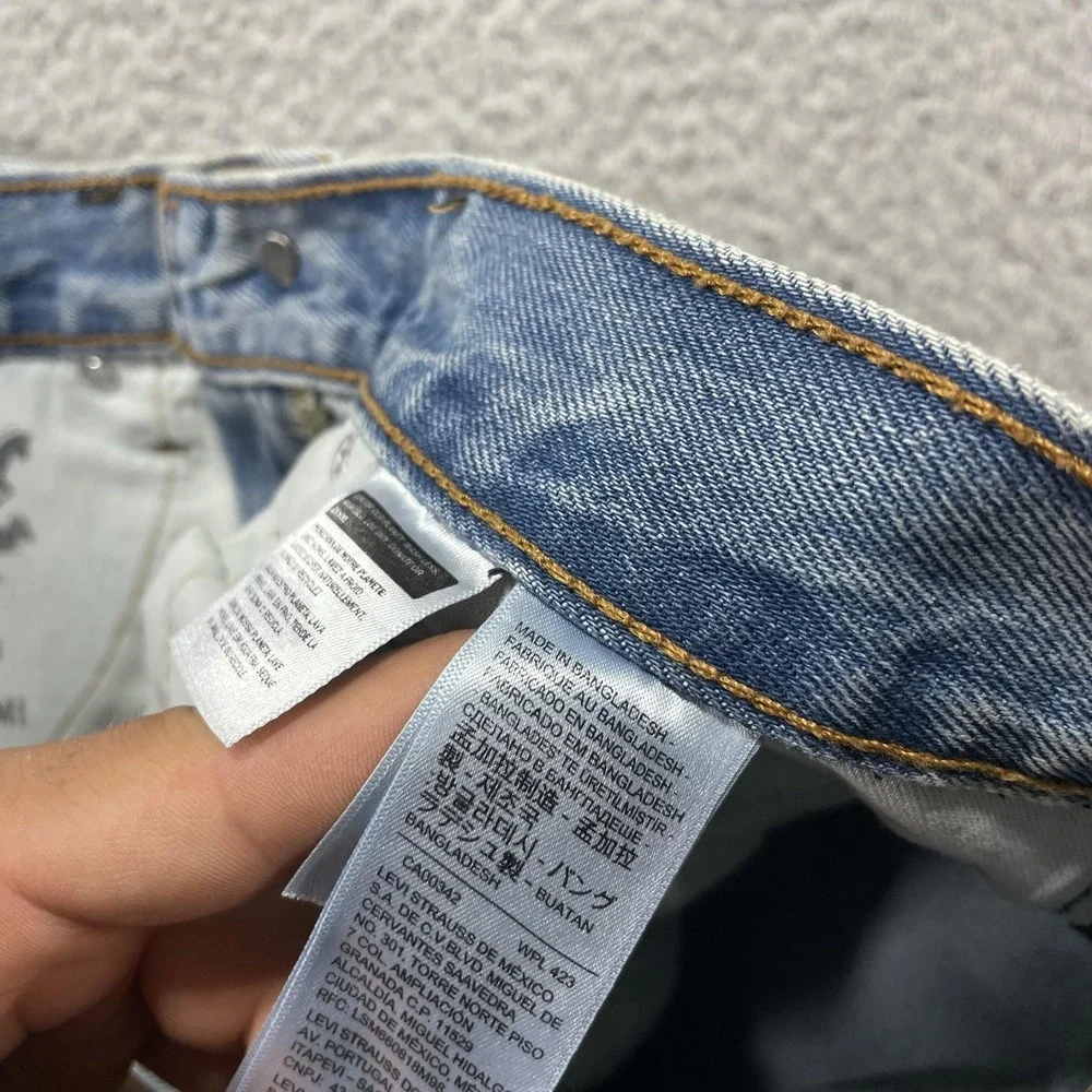 Levi's 511 Cutoff Shorts Mens 32 Blue Denim Bermuda 10
